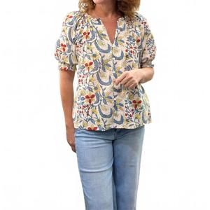 NEW DYLAN women's mia blouse in multi
